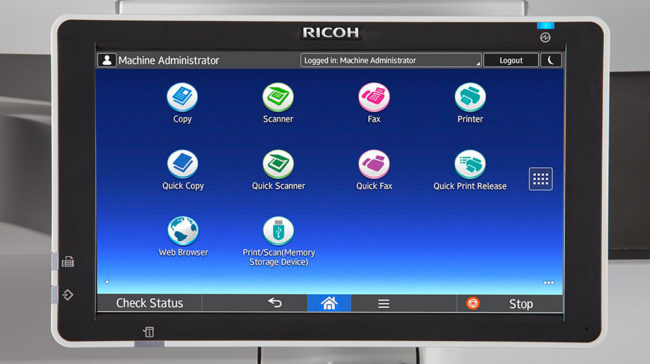 toucj screen, Ricoh, Office Product Services, Ricoh, Savin, Lanier, Copier, Printer, MFP, Alaska, AK, dealer